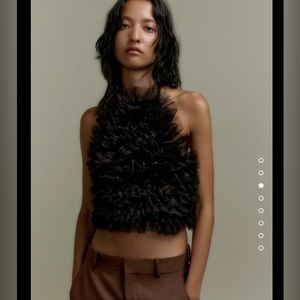 NWT Tulle knit halter top